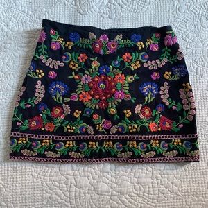 Cute multi-color mini skirt from Zara.